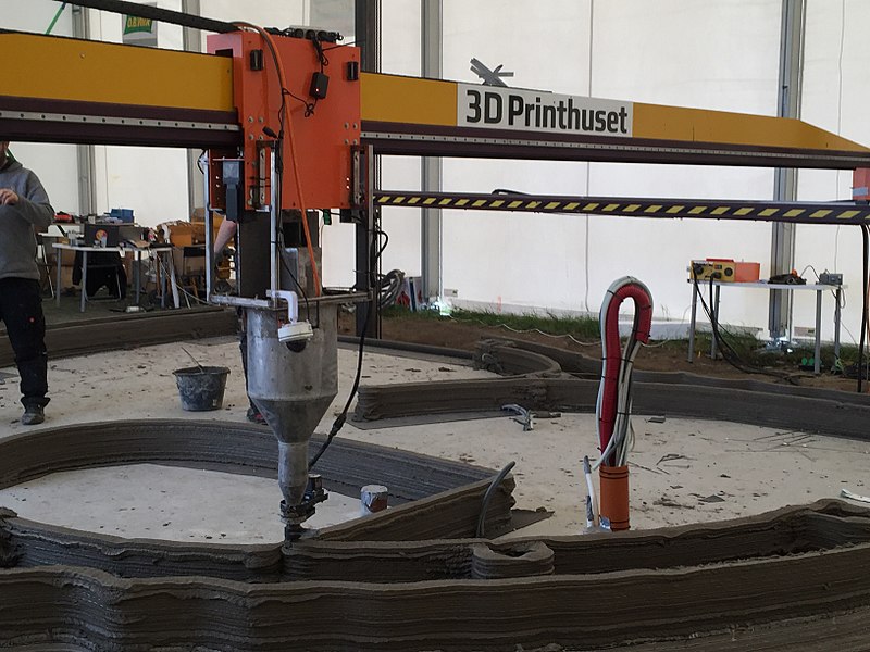 3DPrinthuset robotic printer builds a 3D printed house.