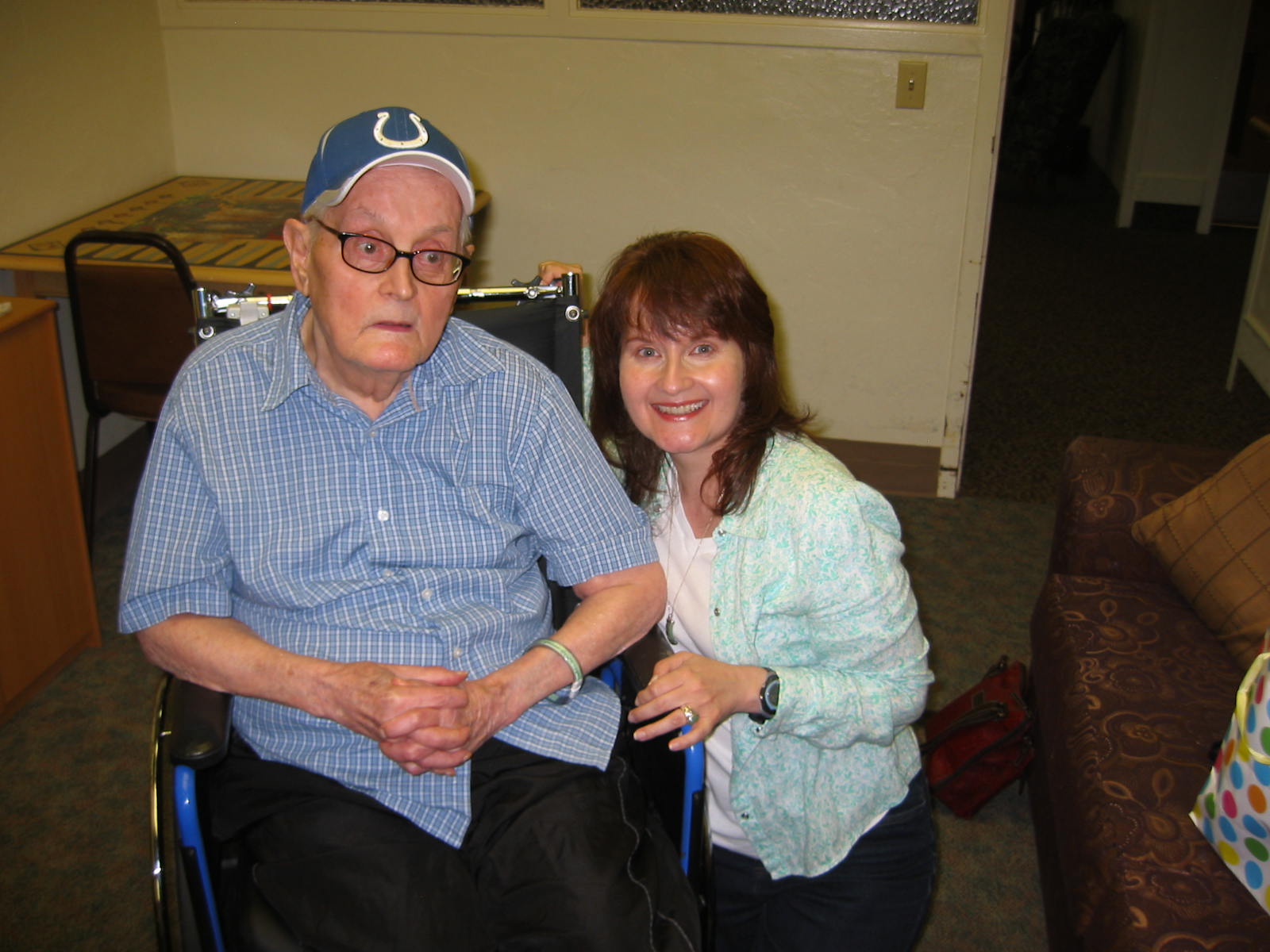 Dad and me at his nursing home on his 81st birthday. 